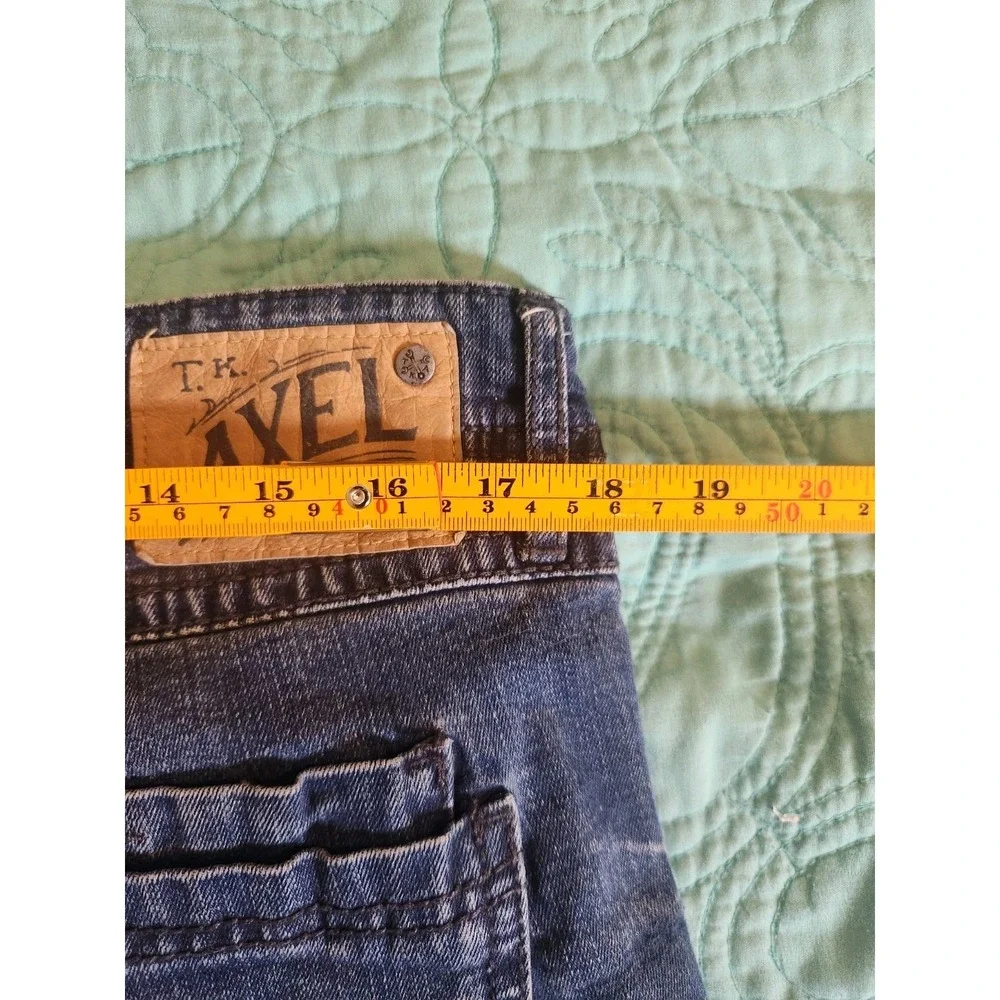 TK AXEL Men's 36x34(Act.38x32)Hartford Conn Blue Medium Wash Straight Leg Jeans
